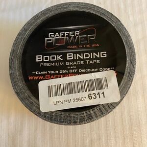 GAFEER power Book Binding Premium Grade Tape NEW Black